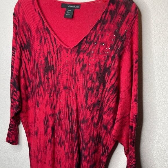 Calvin Klein Jeans Sweater Dress Red - Picture 4 of 7